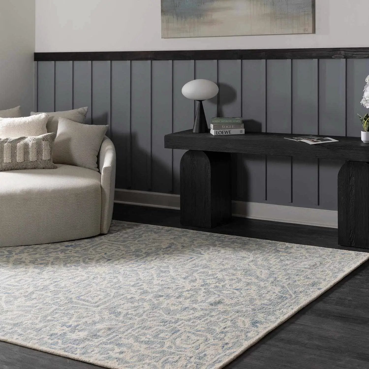 Gagebrook Blue Wool Area Rug by Boutique Rugs