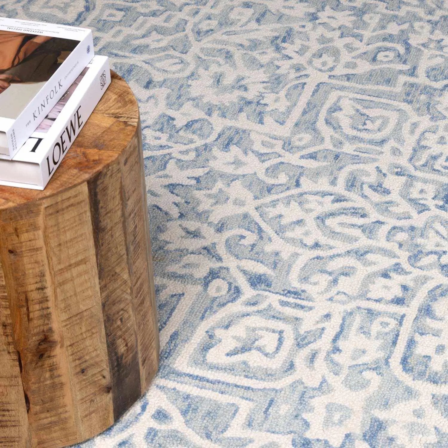 Gagebrook Blue Wool Area Rug by Boutique Rugs