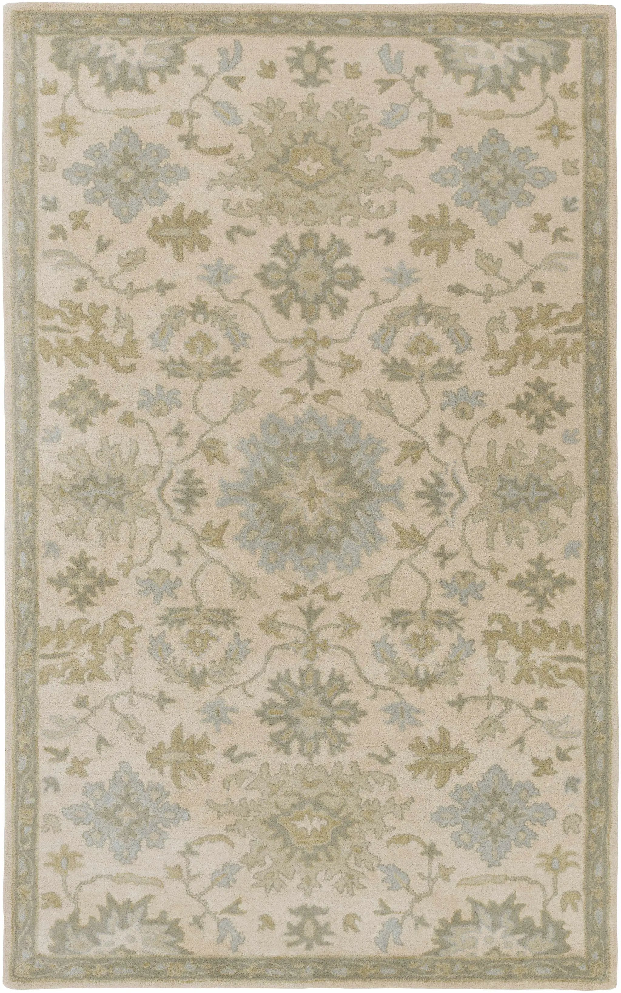 Hazen 1197 Hand Tufted Light Beige Wool Rug by Boutique Rugs
