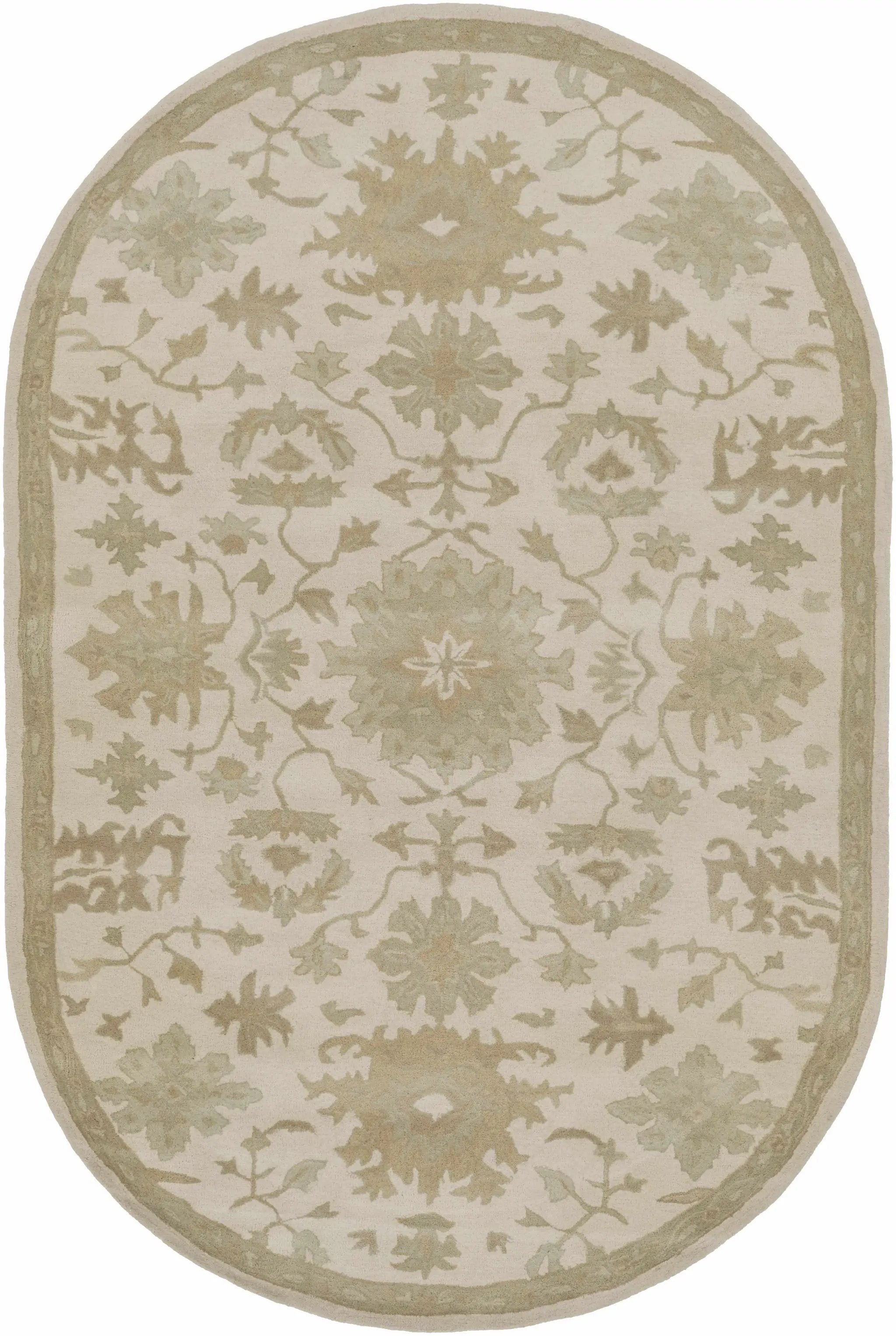 Hazen 1197 Hand Tufted Light Beige Wool Rug by Boutique Rugs