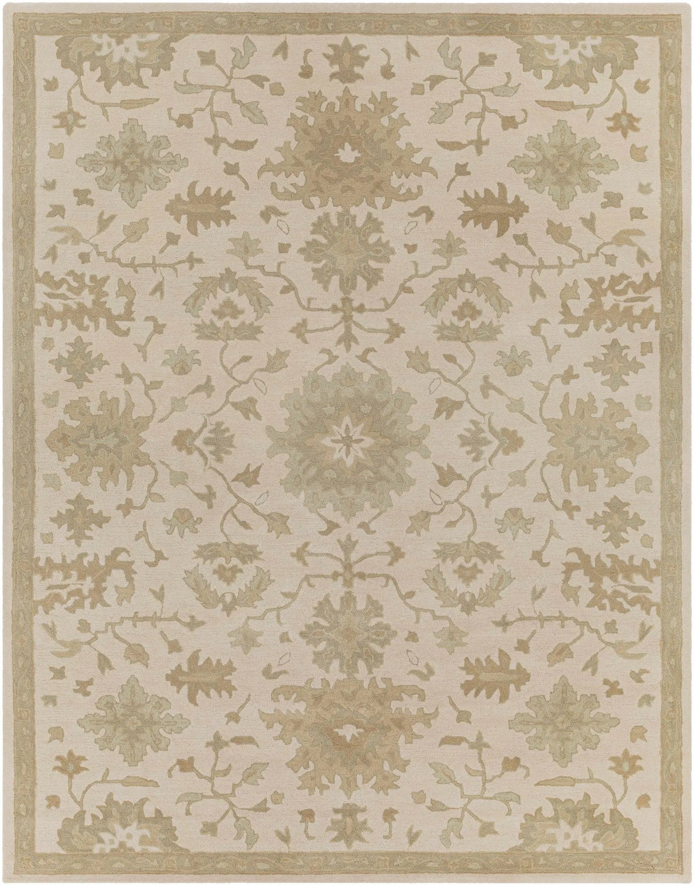 Hazen 1197 Hand Tufted Light Beige Wool Rug by Boutique Rugs