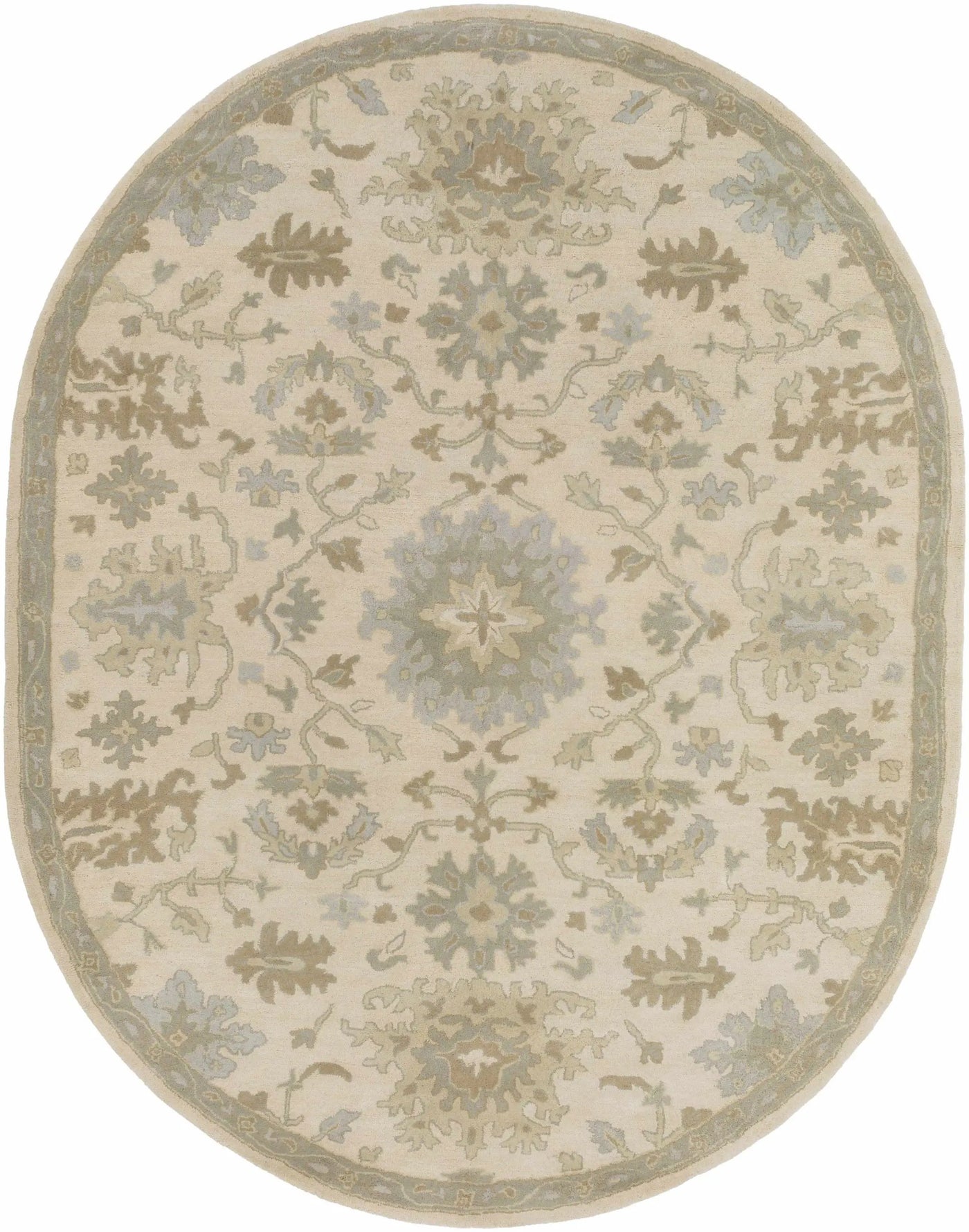 Hazen 1197 Hand Tufted Light Beige Wool Rug by Boutique Rugs