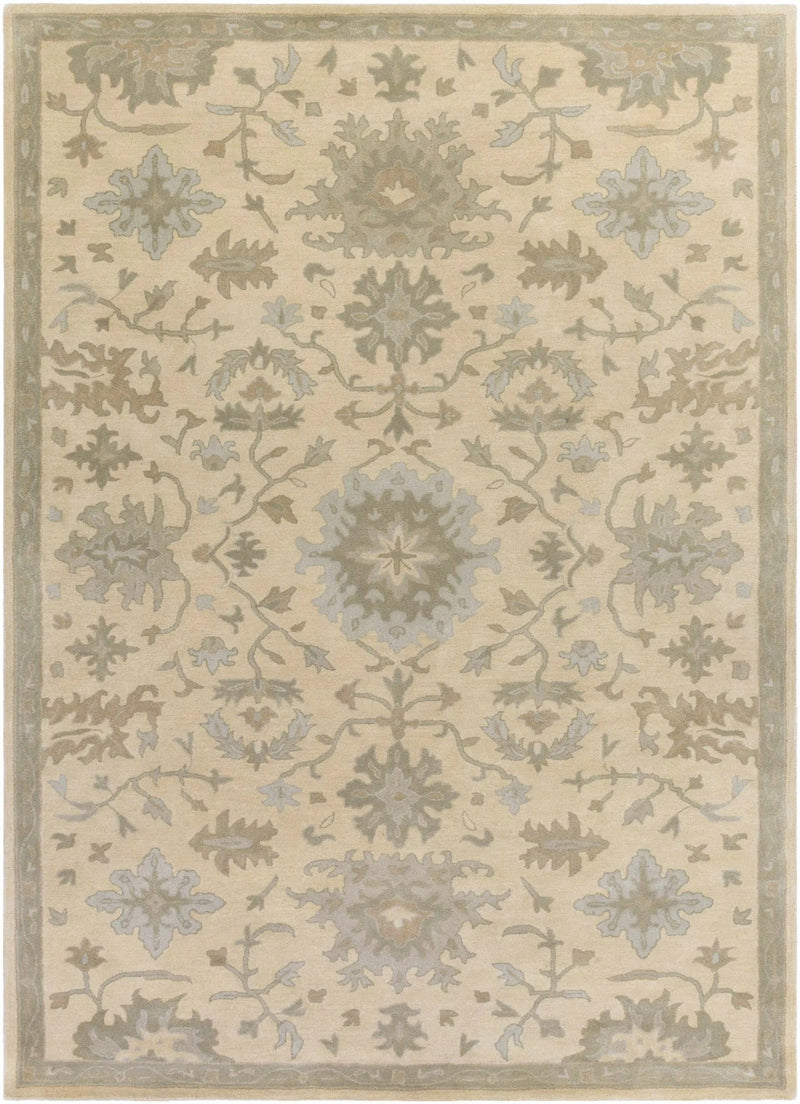 Hazen 1197 Hand Tufted Light Beige Wool Rug by Boutique Rugs