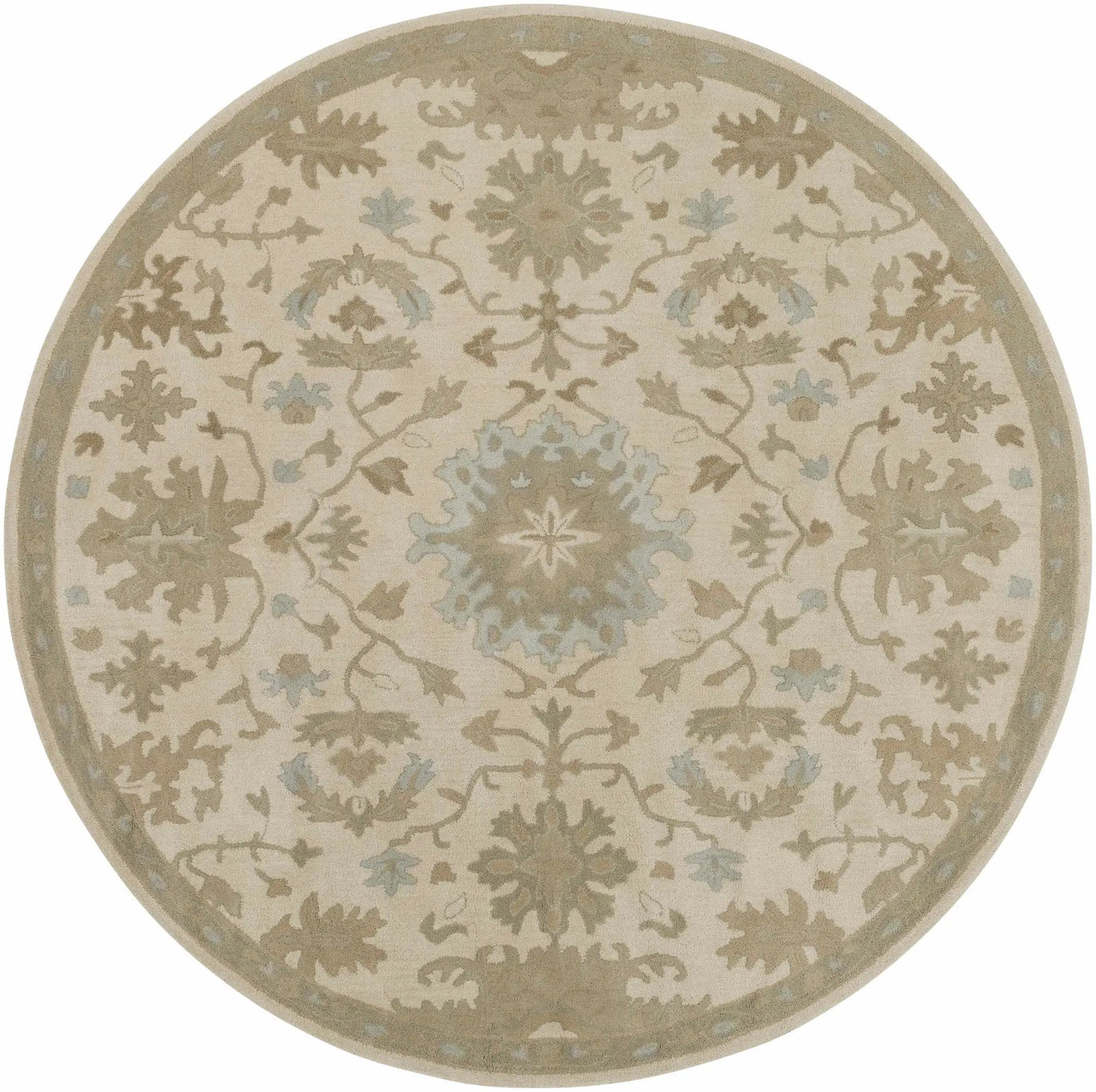 Hazen 1197 Hand Tufted Light Beige Wool Rug by Boutique Rugs