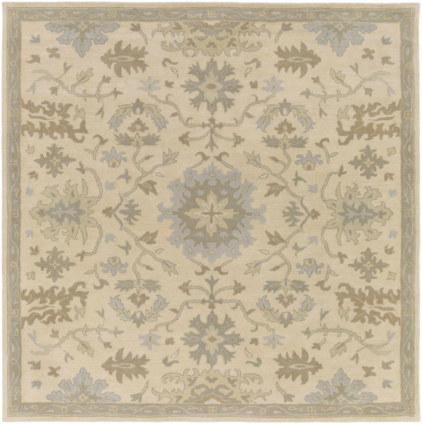 Hazen 1197 Hand Tufted Light Beige Wool Rug by Boutique Rugs
