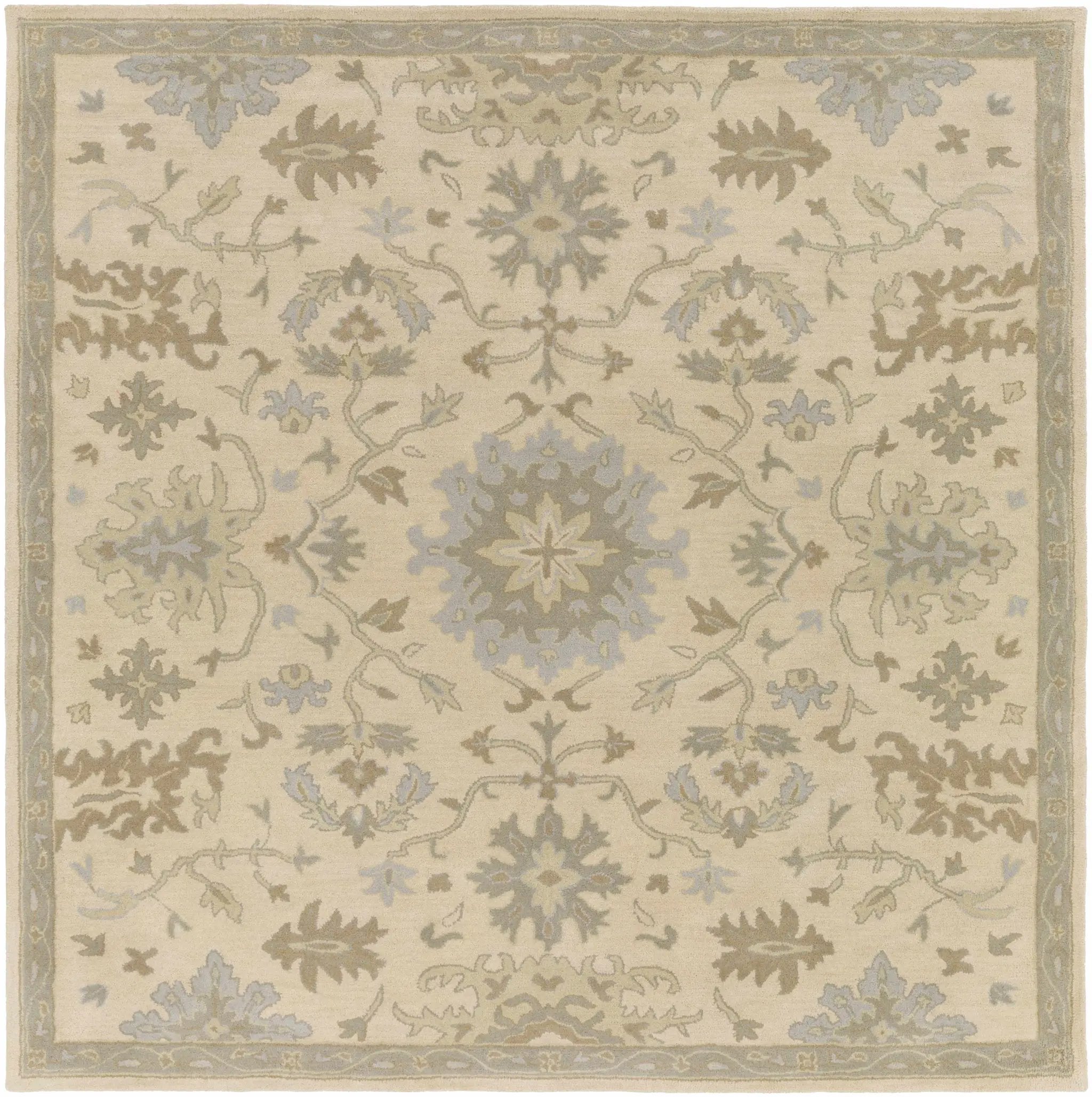 Hazen 1197 Hand Tufted Light Beige Wool Rug by Boutique Rugs