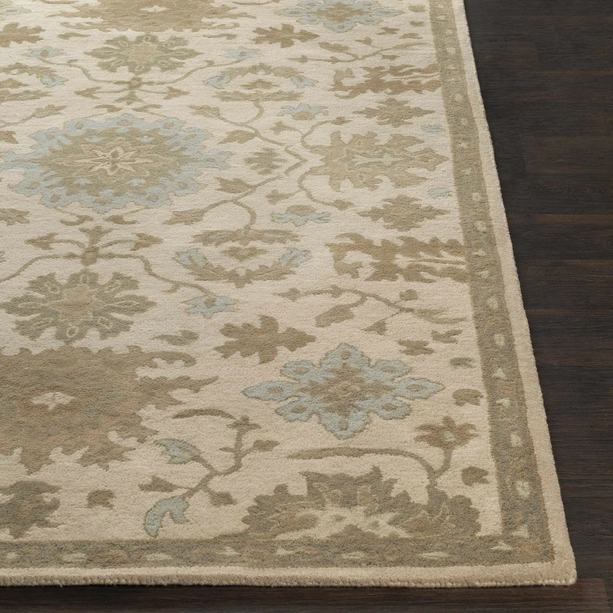Hazen 1197 Hand Tufted Light Beige Wool Rug by Boutique Rugs