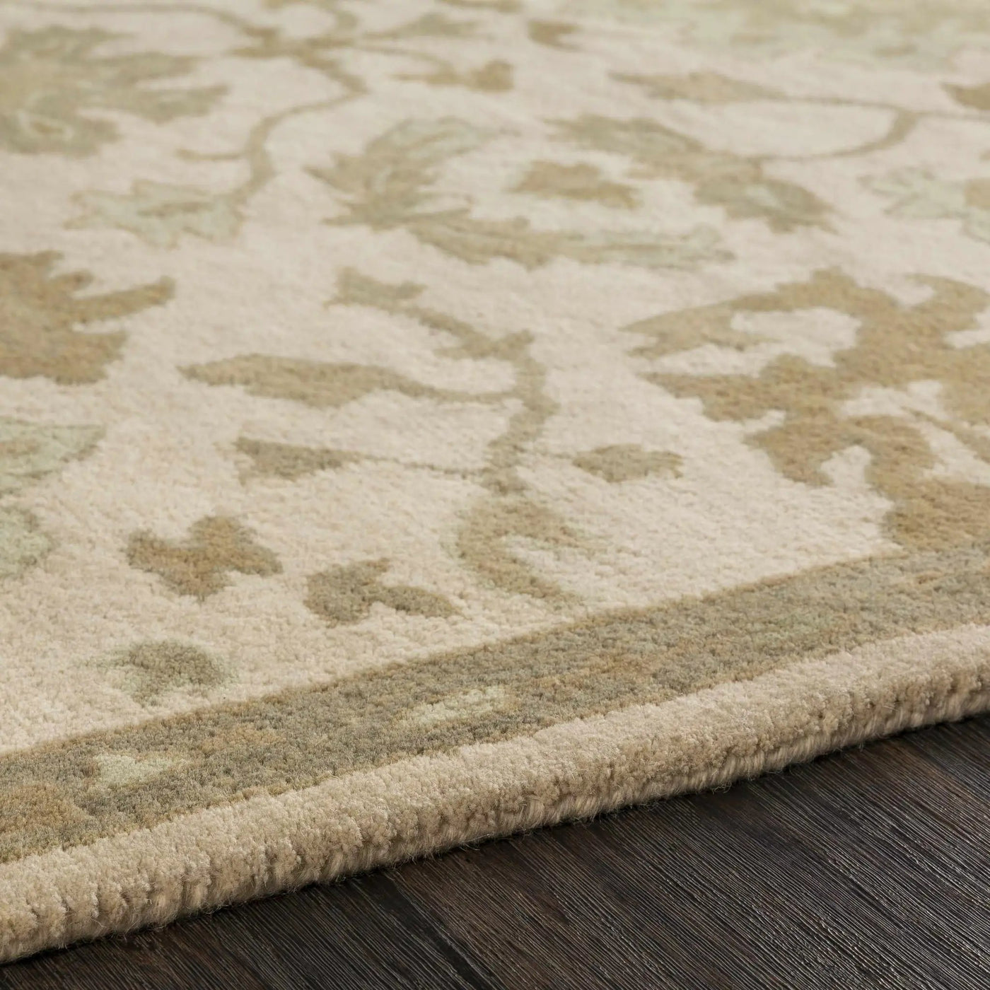 Hazen 1197 Hand Tufted Light Beige Wool Rug by Boutique Rugs