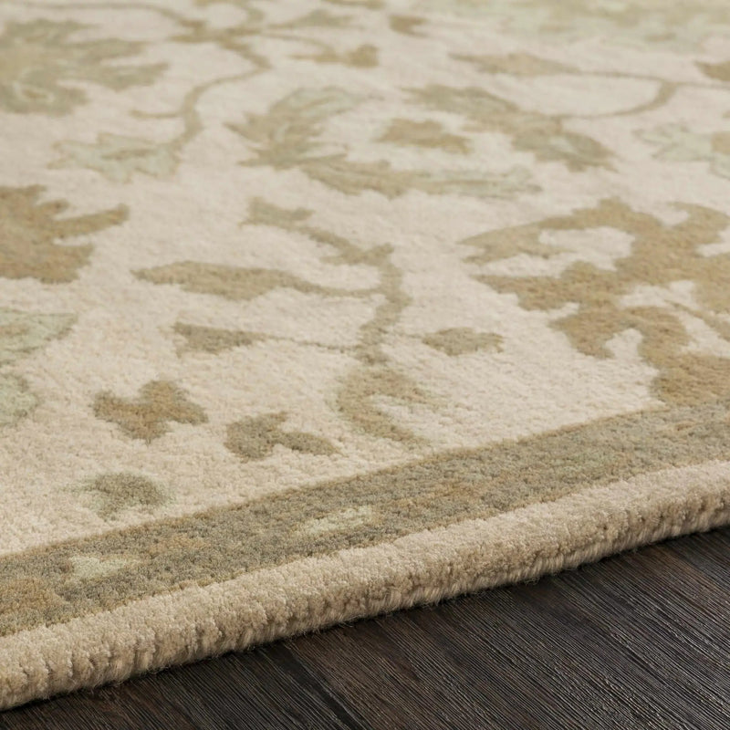 Hazen 1197 Hand Tufted Light Beige Wool Rug by Boutique Rugs