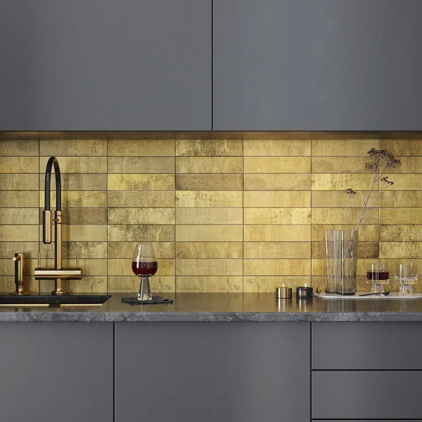 Golden Ochre 2.5x10 Matte Ceramic Subway Tile (30 pack, 5.06 sq ft/case), photo 2 of 11