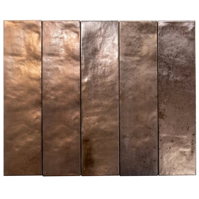 Bronze 2.5x10 Matte Ceramic Subway Tile (30 pack, 5.06 sq ft/case) by Apollo Tile