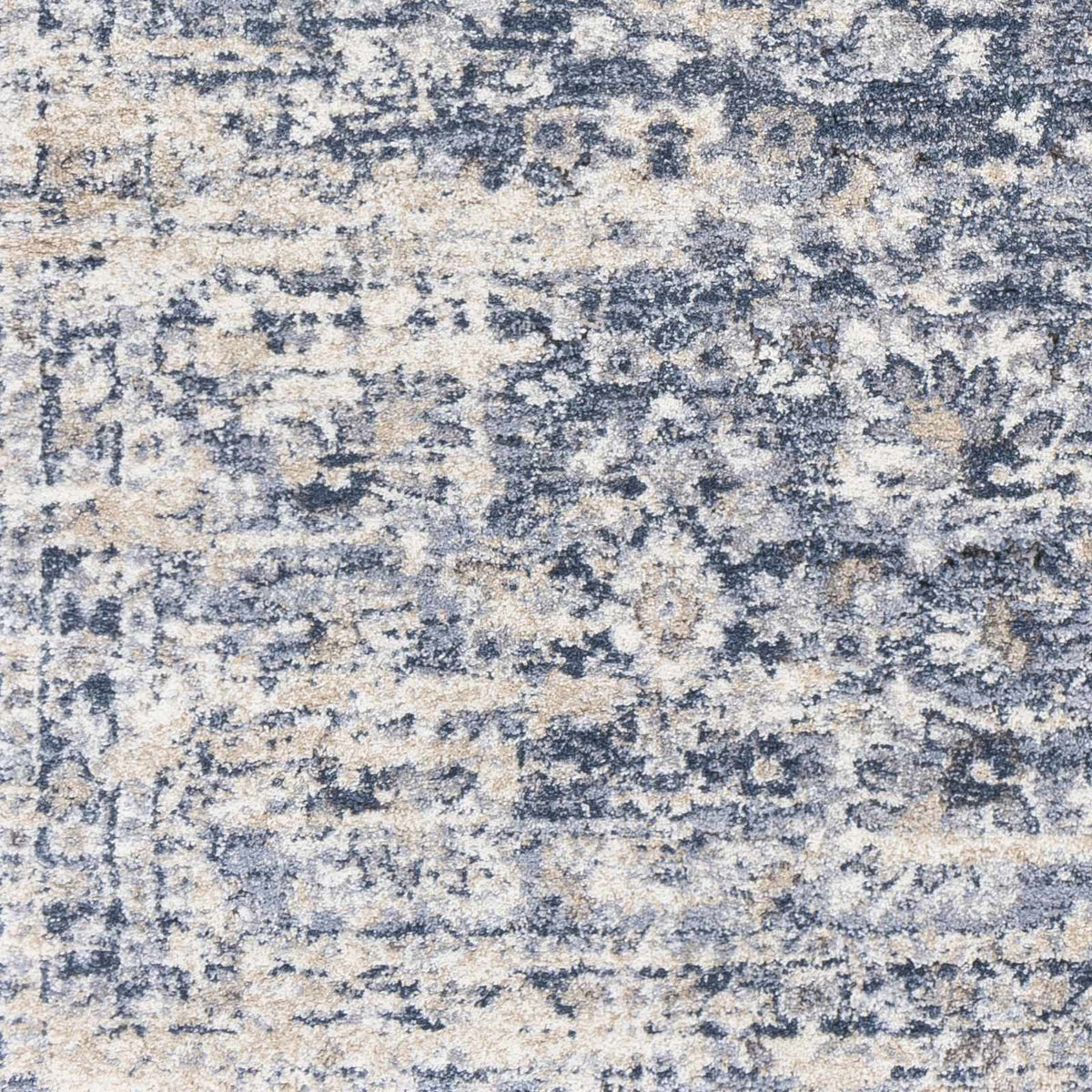 Talihina Denim Damask Area Rug, sample swatch
