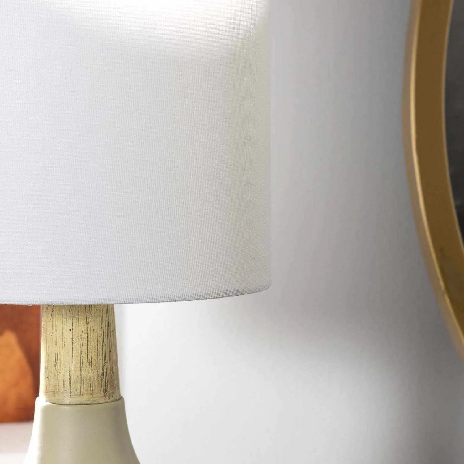 Gattaran Ivory & White Table Lamp by Boutique Rugs