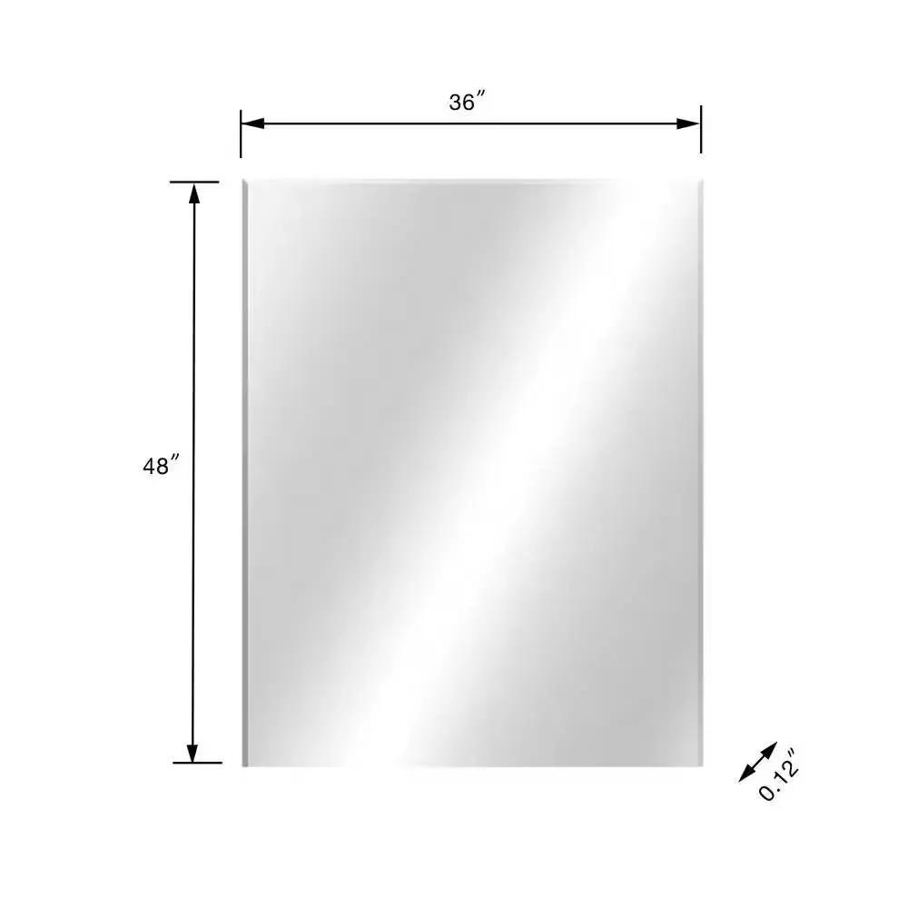 36-in x 30-in Flush Mount Bathroom Wall Mirror - Hang Vertically or Horizontally by HomePacific