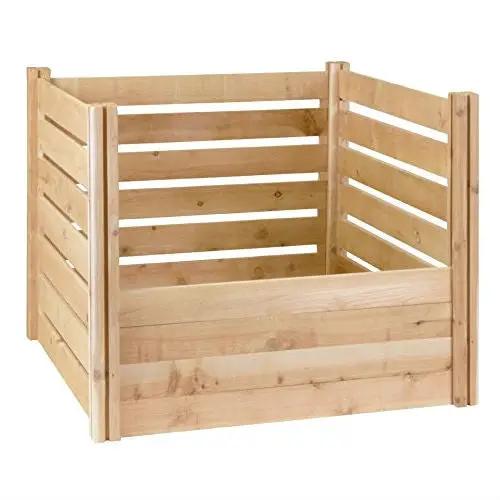 Outdoor 174-Gallon Wooden Compost Bin made from Eco-Friendly Cedar Wood by HomePacific