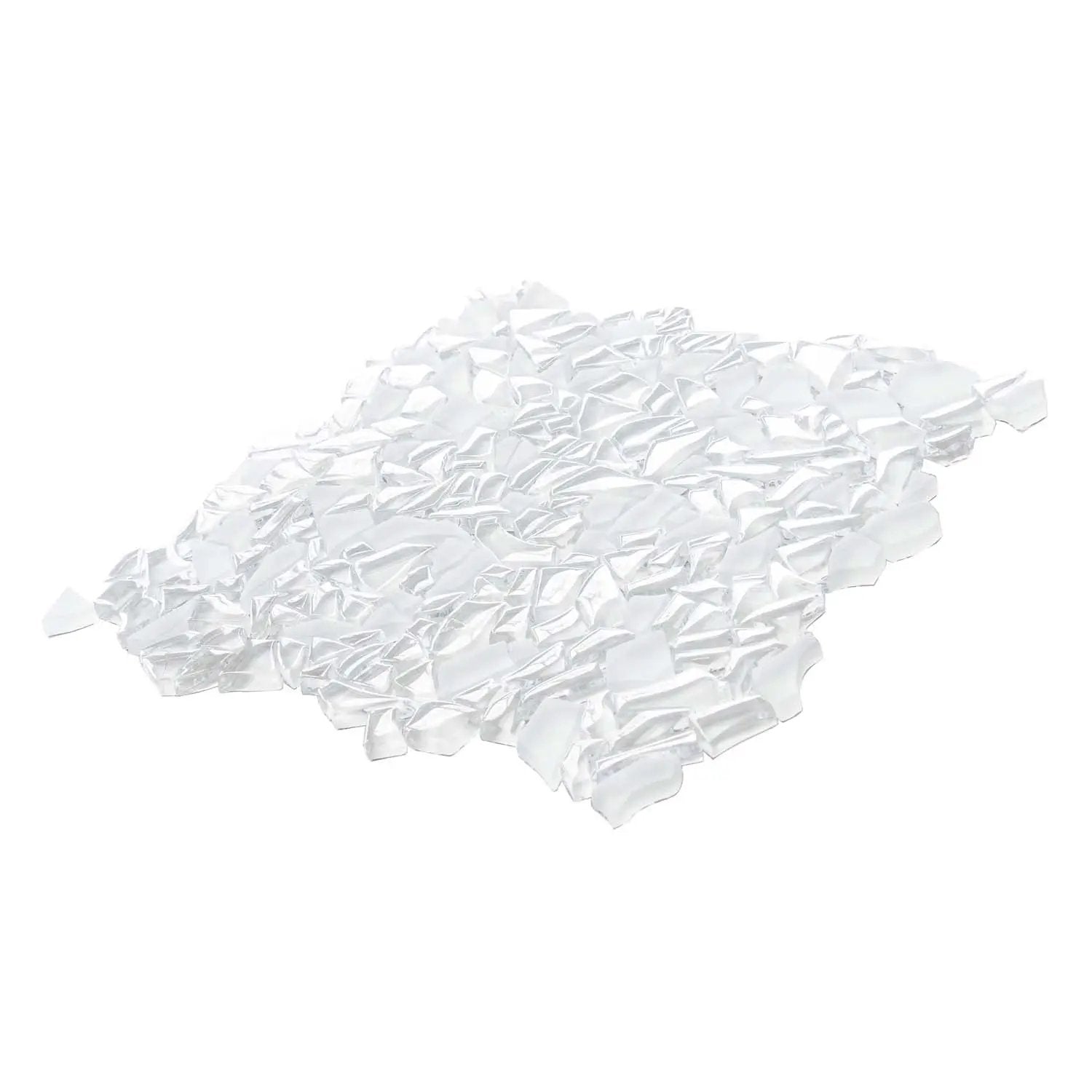 White 11x11 Glossy Matte Multi-shaped Glass Mosaic Tile (5 pack, 4.36 sq ft/case) by Apollo Tile