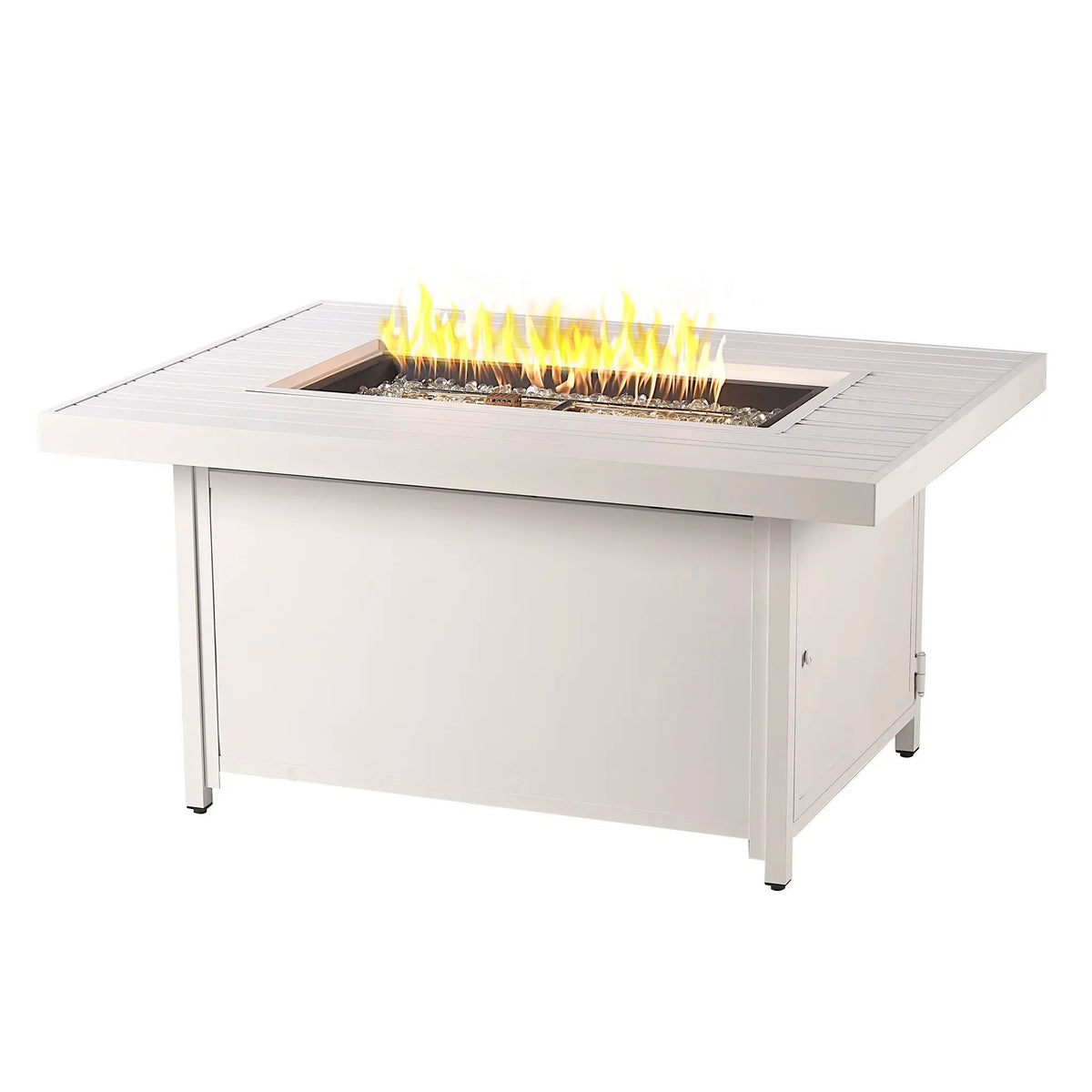Aluminum 48-in Rectangular Propane Fire Table, Beads, Covers and Lid by Sharicks