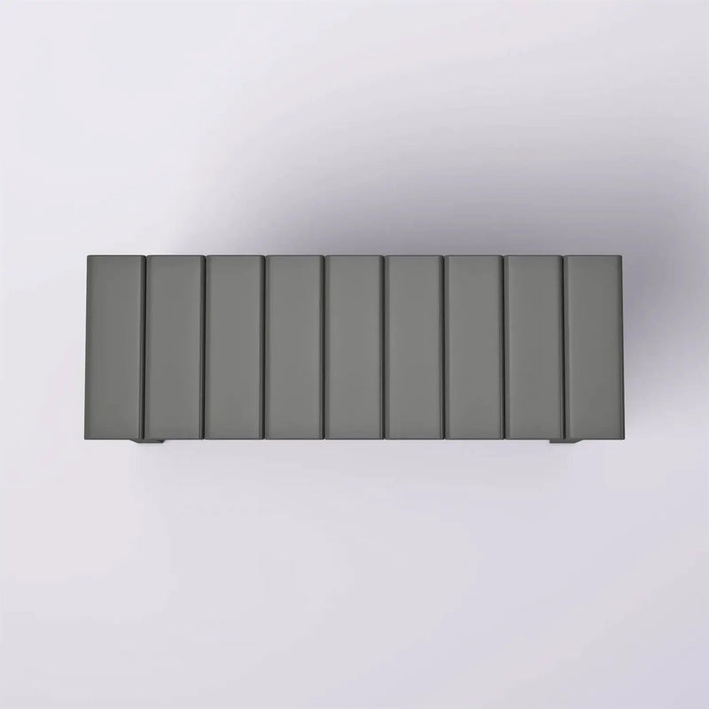 Grey Wood 2-Shelf Shoe Rack Storage Bench For Entryway or Closet by HomePacific