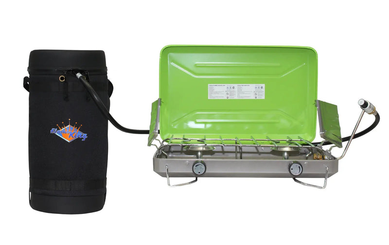 Flame King Propane Gas Hauler Kit 10lb Propane Tank, Adapter Hose and Insulated Protective Carry Case by Flame King Products