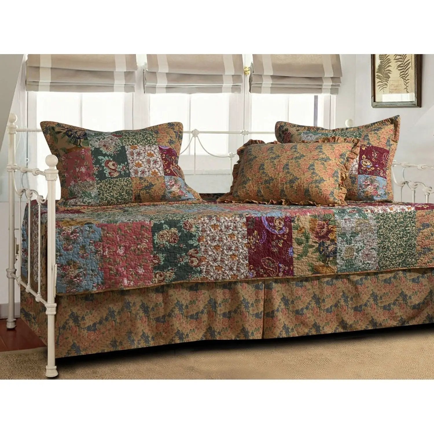 Floral 5-Piece Daybed Ensemble Bedding Set by HomePacific