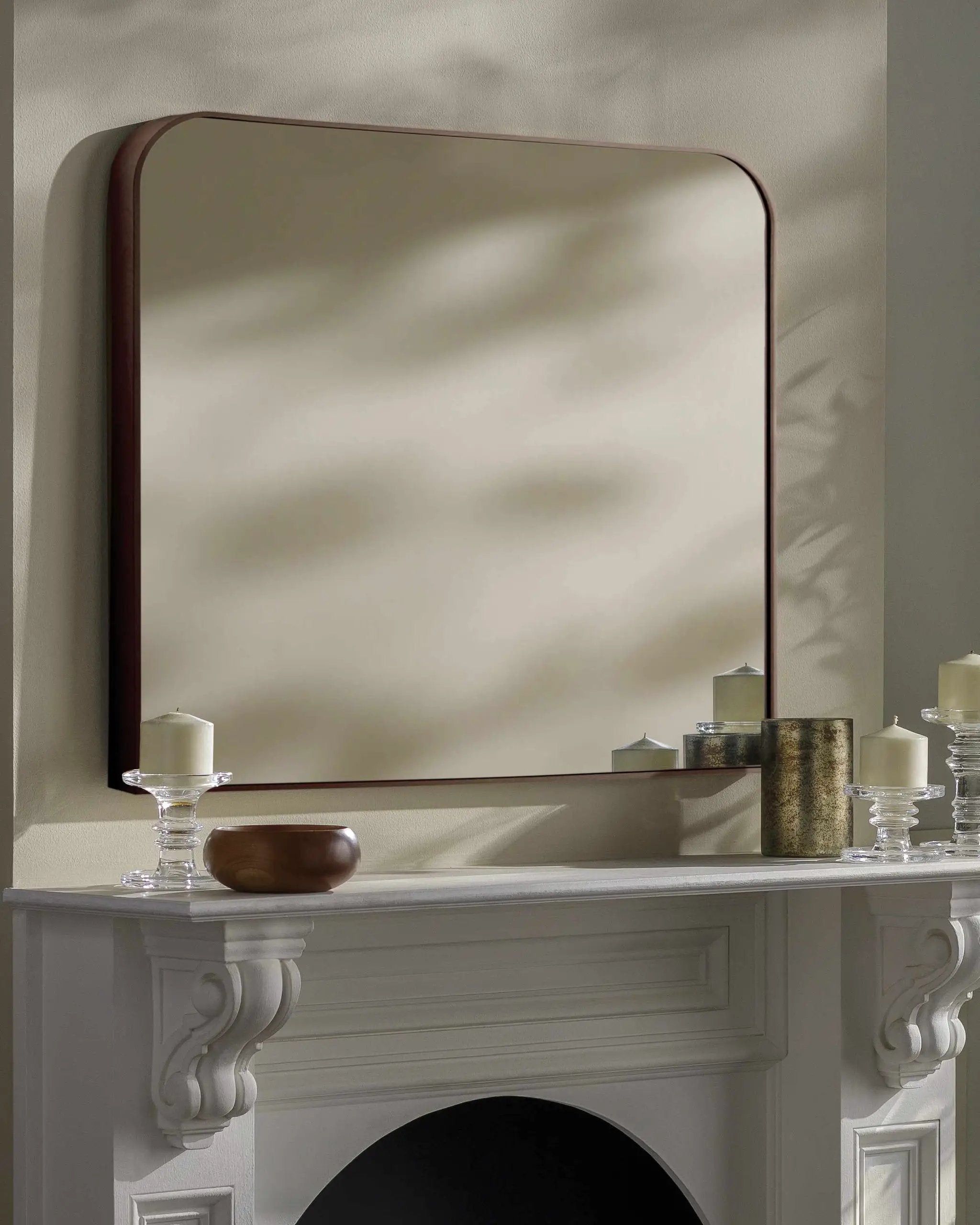 Grimisuat Dark Brown Mirror by Boutique Rugs