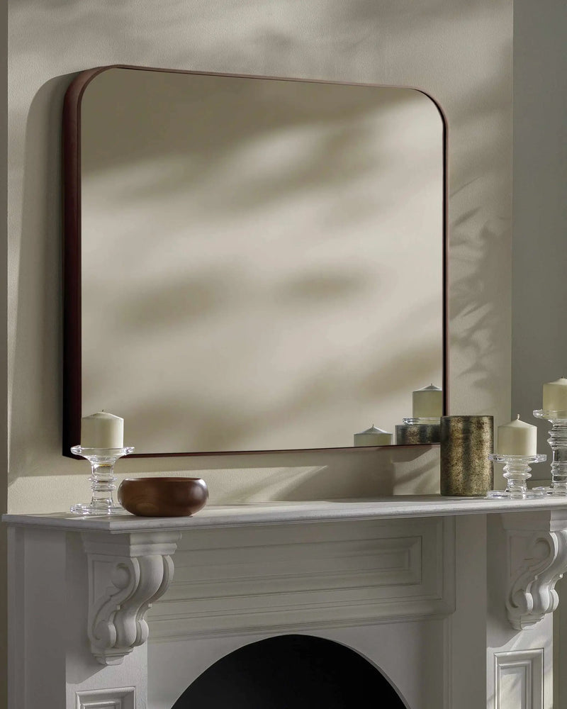 Grimisuat Dark Brown Mirror by Boutique Rugs