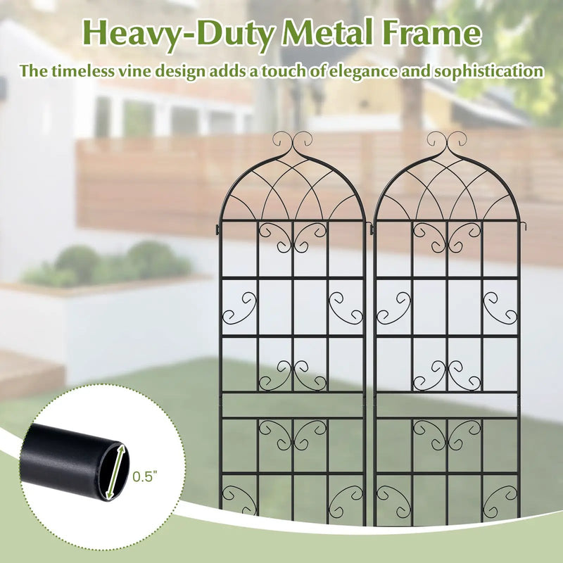 4 Pack 71" x 20" Metal Garden Trellis for Outdoor Climbing Plants by DirectDeals