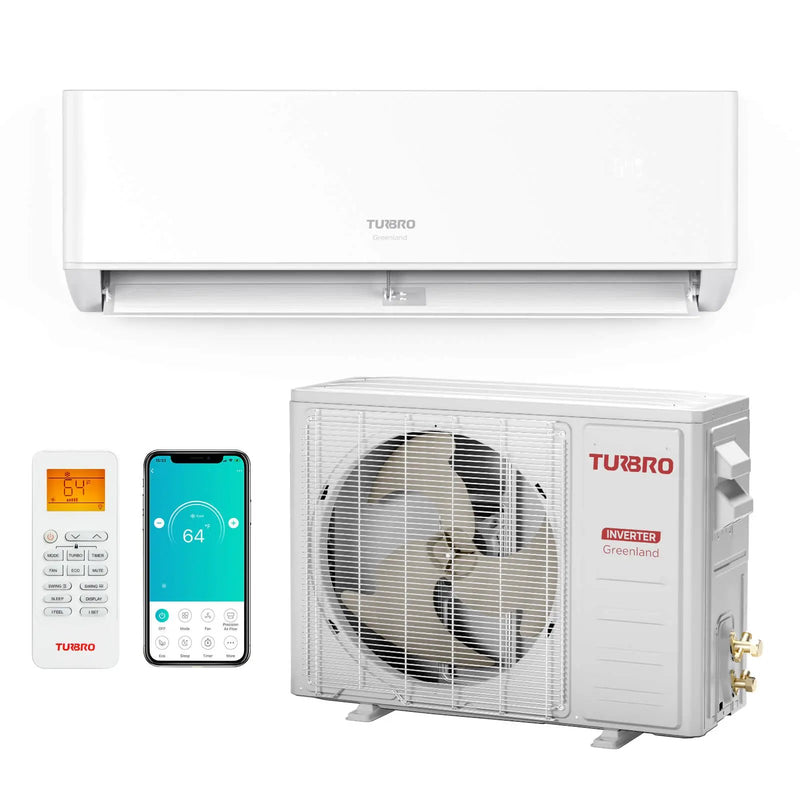 (Open Box) Greenland Single Zone Mini Split AC (R410A) by TURBRO