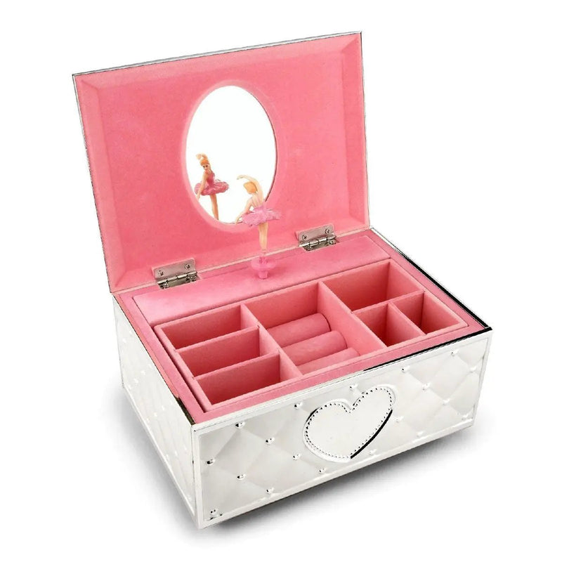 Musical Fur Elise Girls Ballerina Keepsake Metal Pink Lined Jewelry Box by HomePacific
