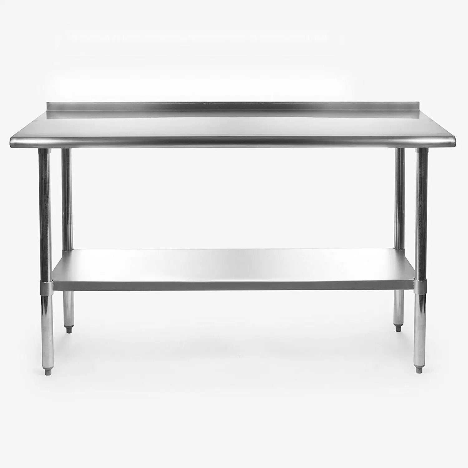 Stainless Steel 60 x 24 inch Heavy Duty NSF Certified Work Bench Prep Table with Backsplash by HomePacific