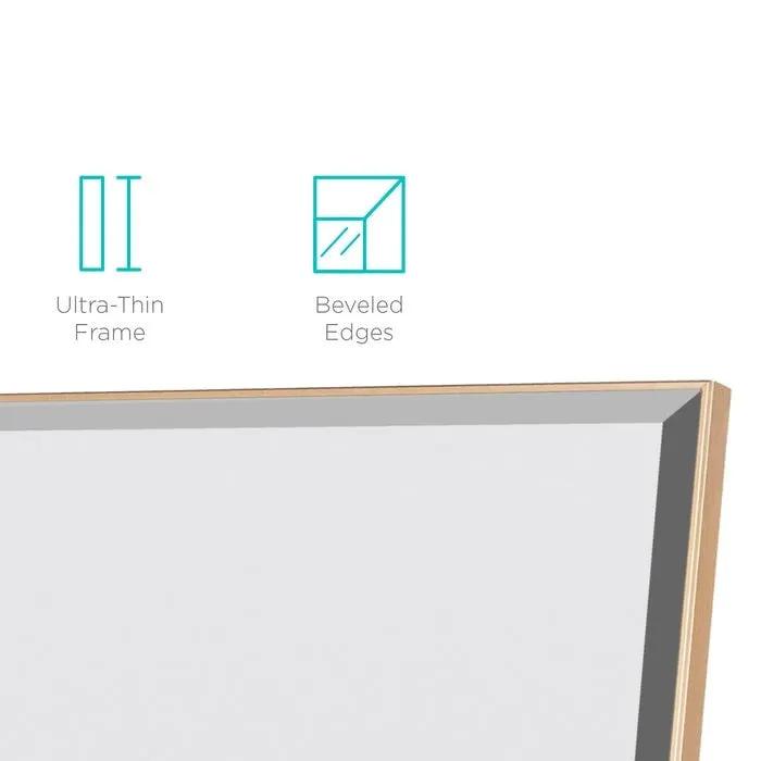 Gold Large Full Length Leaning Wall or Hanging Mirror by HomePacific