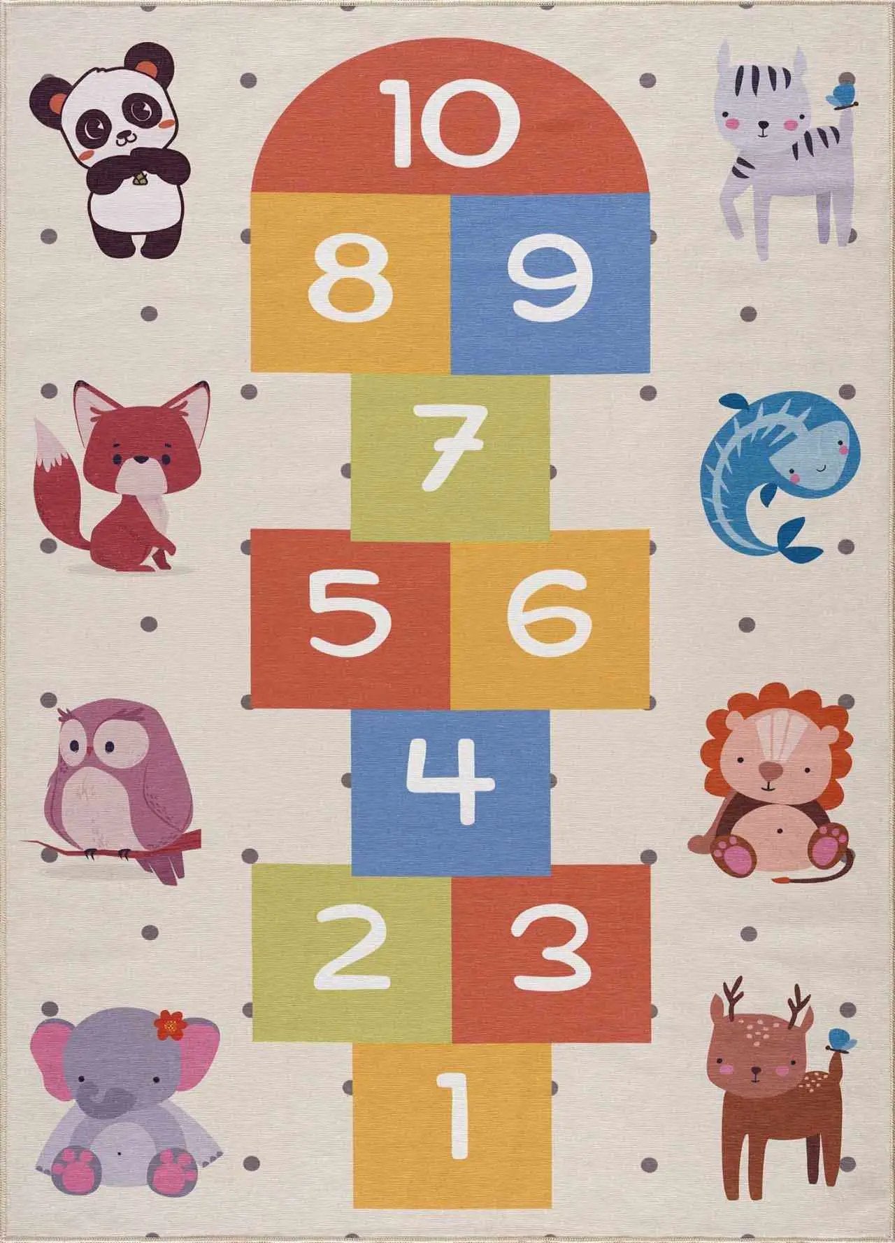 Lundy Kids Hopscotch Colorful Washable Area Rug - Clearance by Boutique Rugs
