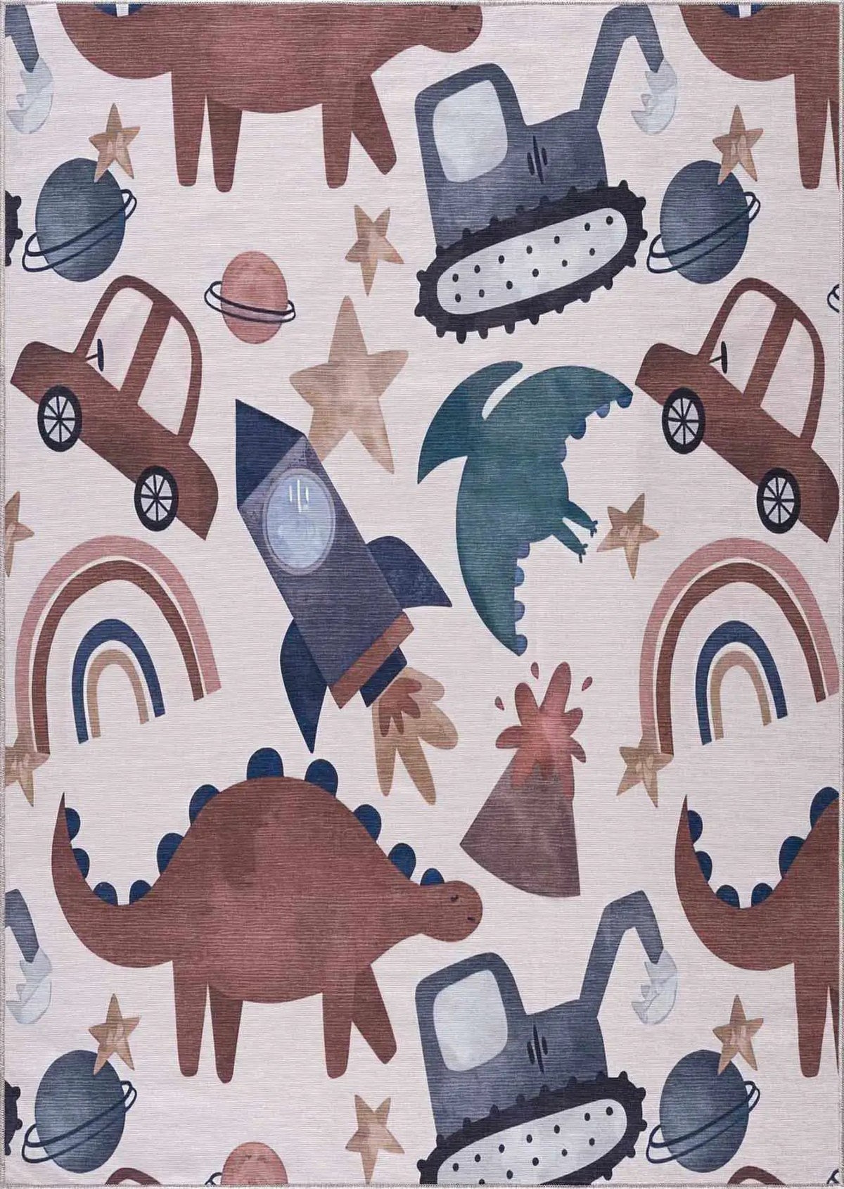 Libra Rainbow Kids Washable Area Rug - Clearance