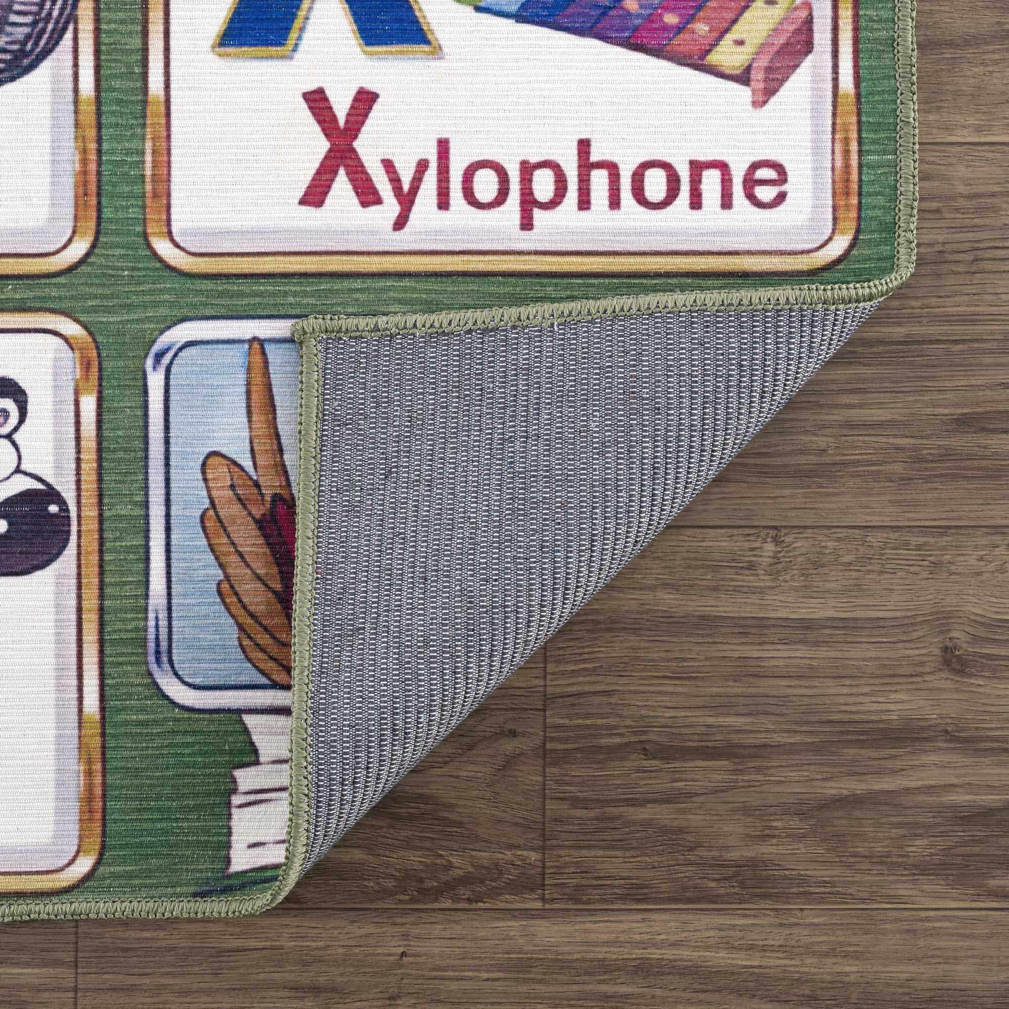 Osric Colorful Alphabet Washable Kids Rug - Clearance by Boutique Rugs