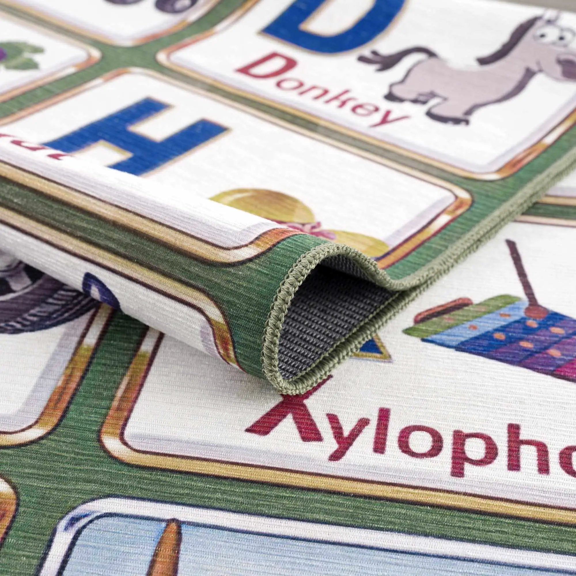 Osric Colorful Alphabet Washable Kids Rug - Clearance by Boutique Rugs