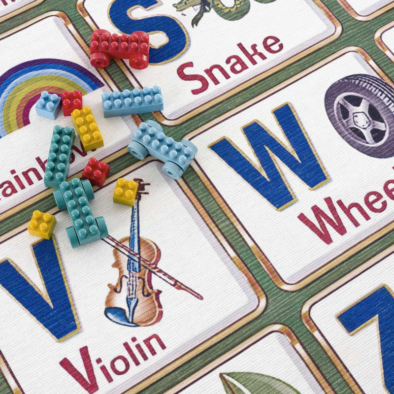 Osric Colorful Alphabet Washable Kids Rug - Clearance by Boutique Rugs