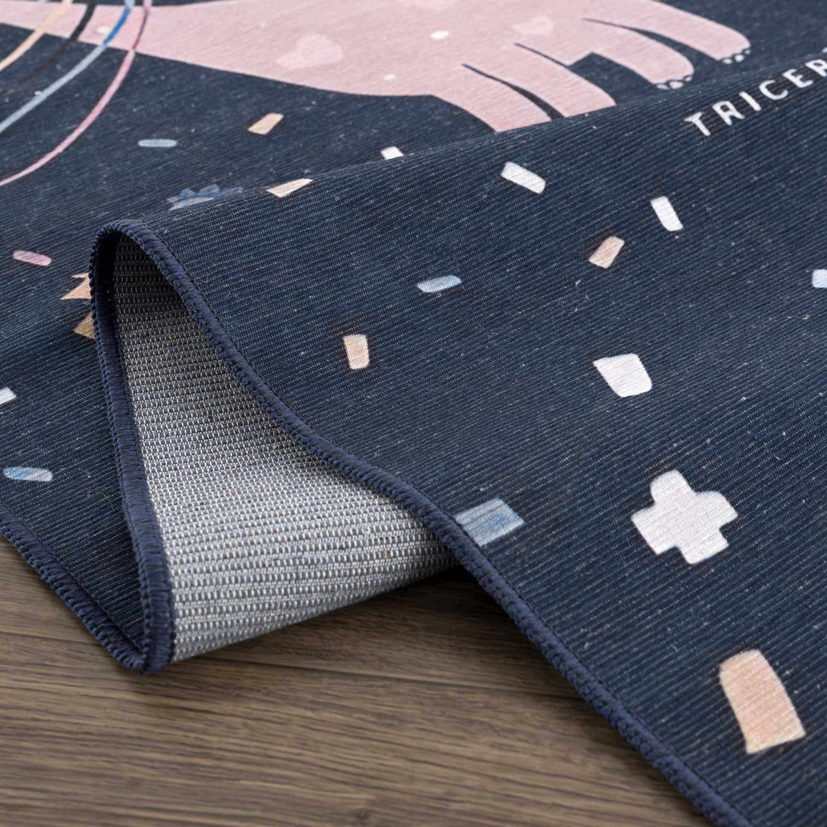 Milne Navy Dinosaur Washable Kids Rug - Clearance, photo 5 of 9