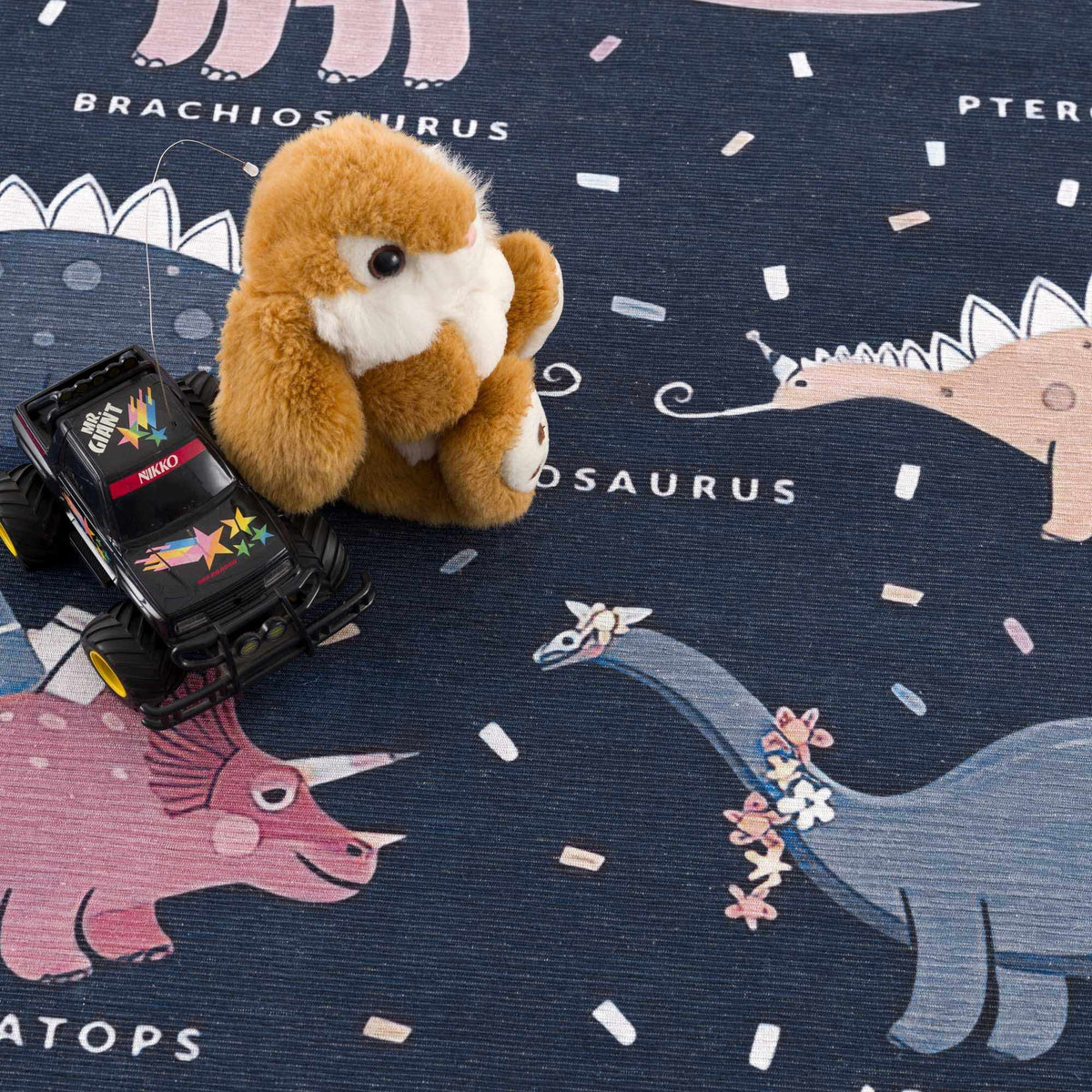 Milne Navy Dinosaur Washable Kids Rug - Clearance, photo 9 of 9