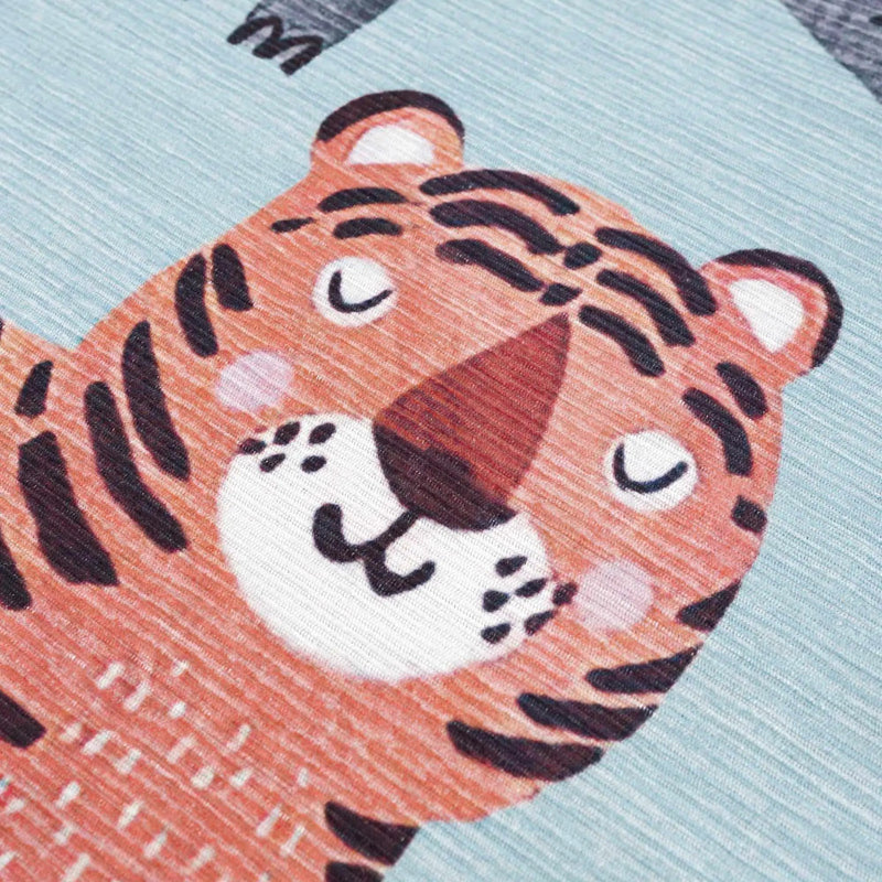 Petey Blue Animal Print Washable Kids Rug - Clearance by Boutique Rugs