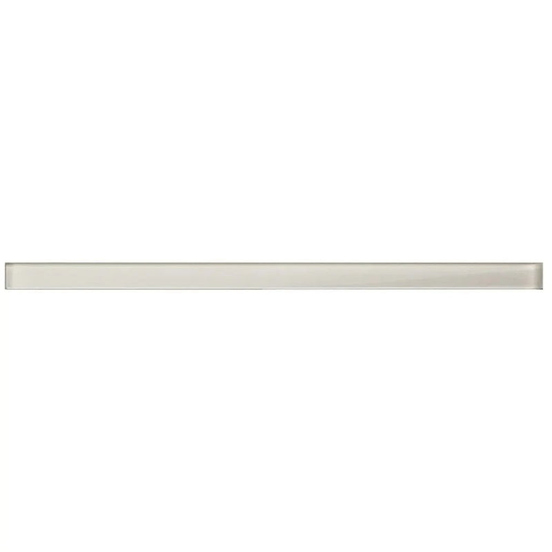 Pearl White 0.5x12 Glossy Glass Pencil Tile Trim (10 pack, 0.5 sq ft/case) by Apollo Tile