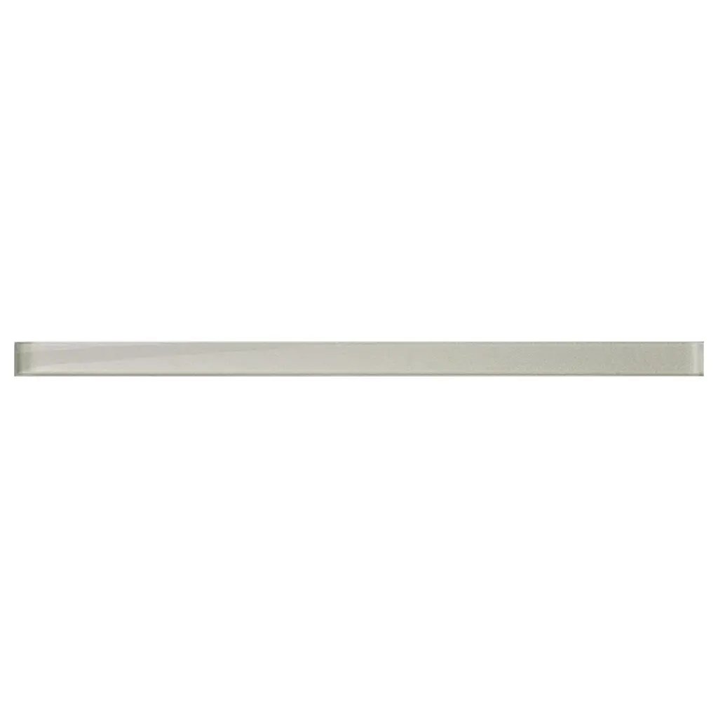 Snow White 0.5x12 Glossy Glass Pencil Tile Trim (10 pack, 0.5 sq ft/case) by Apollo Tile