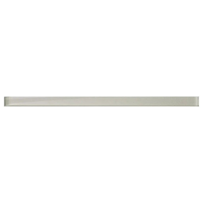 Snow White 0.5x12 Glossy Glass Pencil Tile Trim (10 pack, 0.5 sq ft/case) by Apollo Tile