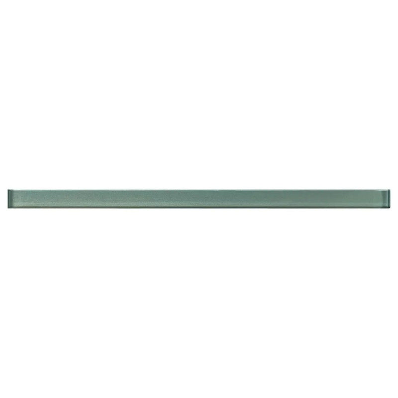Tiffany Blue 0.6x12 Glossy Glass Pencil Tile Trim (10 pack, 0.5 sq ft/case) by Apollo Tile