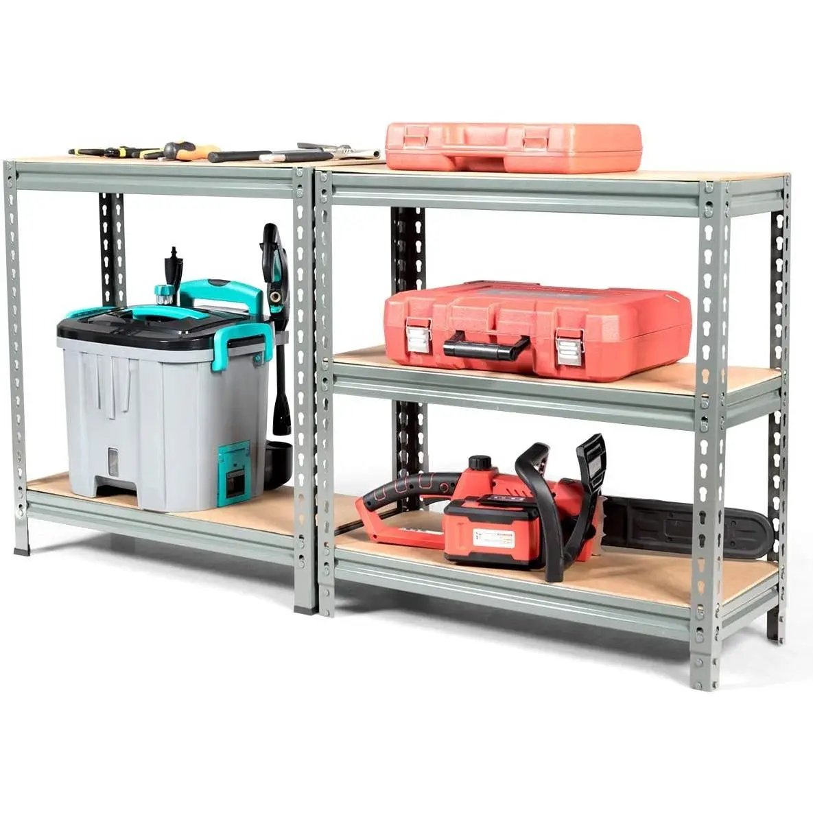Heavy Duty 60 inch Adjustable 5-Shelf Metal Storage Rack in Gray by HomePacific