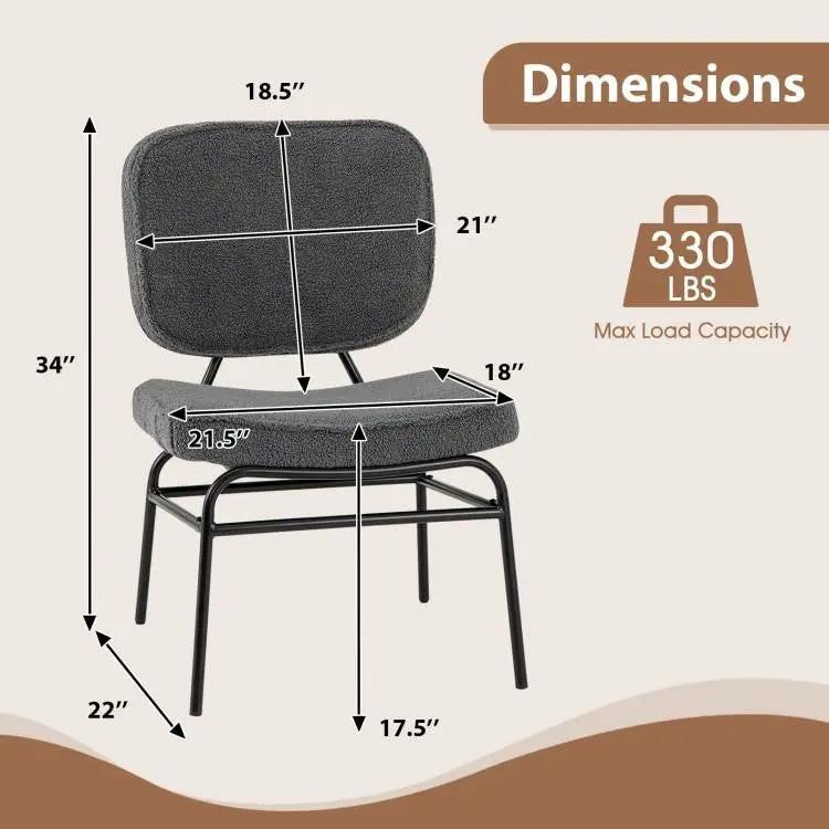 Modern Grey Upholstered Ergonomic Padded Accent Chair by HomePacific