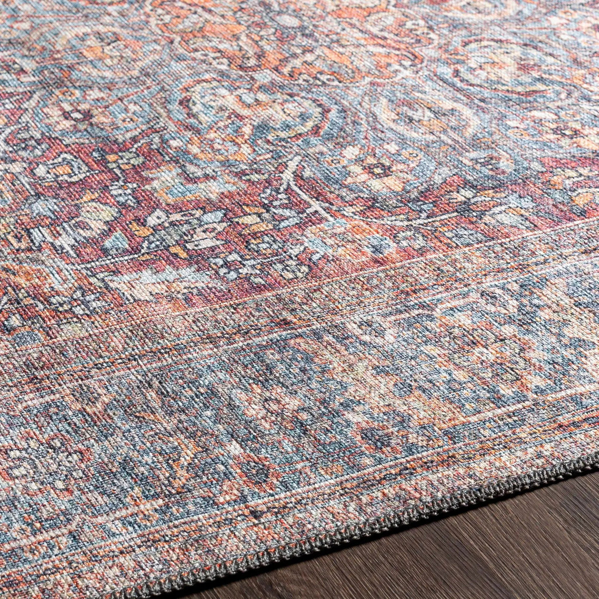 Rust Gardnertown Medallion Washable Area Rug - Clearance, photo 15 of 15