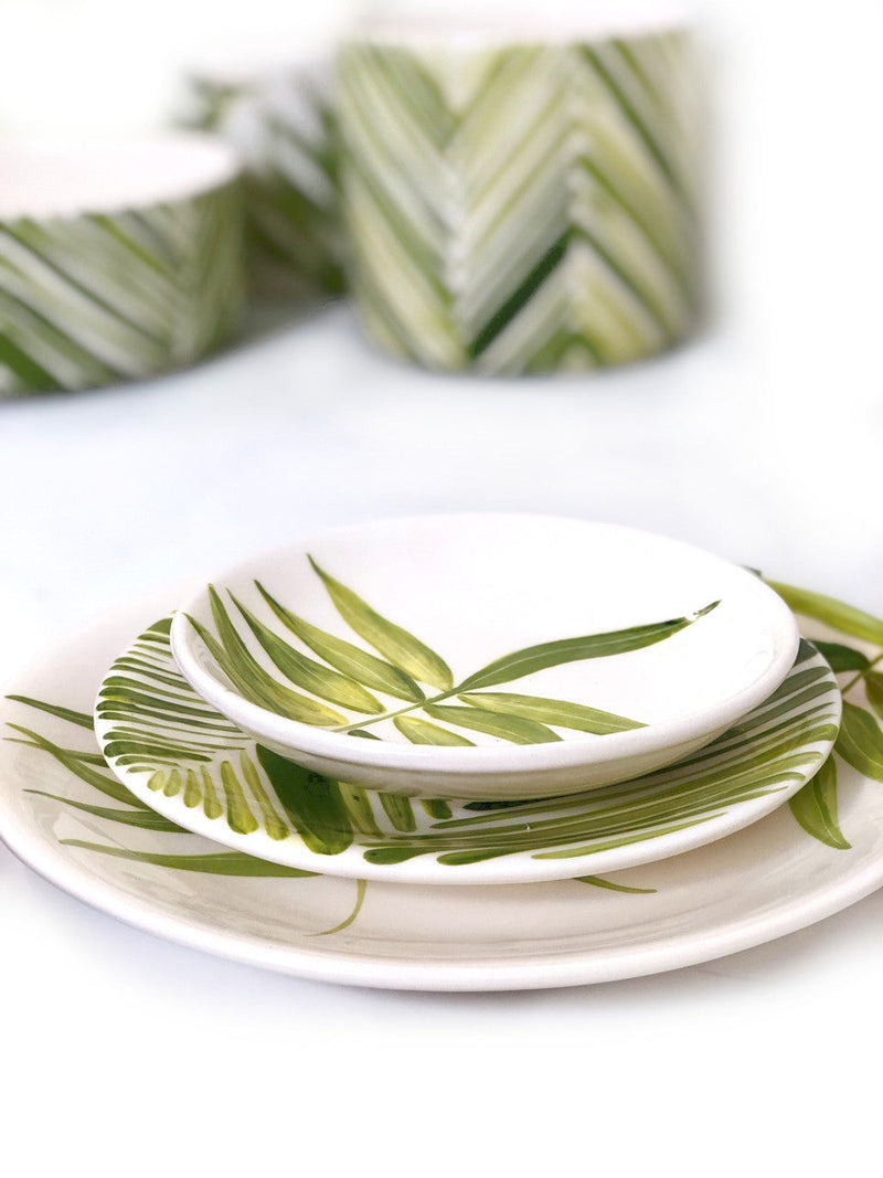 Floating Leaves Dinner Plate - Green, photo 4 of 5