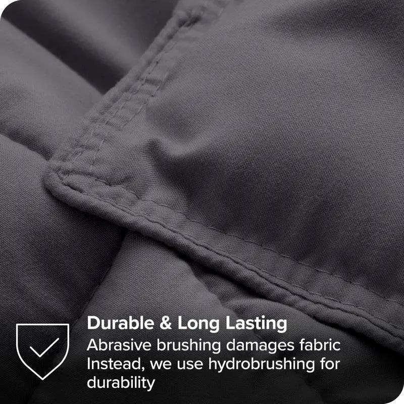 Full/Double Size All Season Super Soft Down Alternative Comforter Set Grey by HomePacific