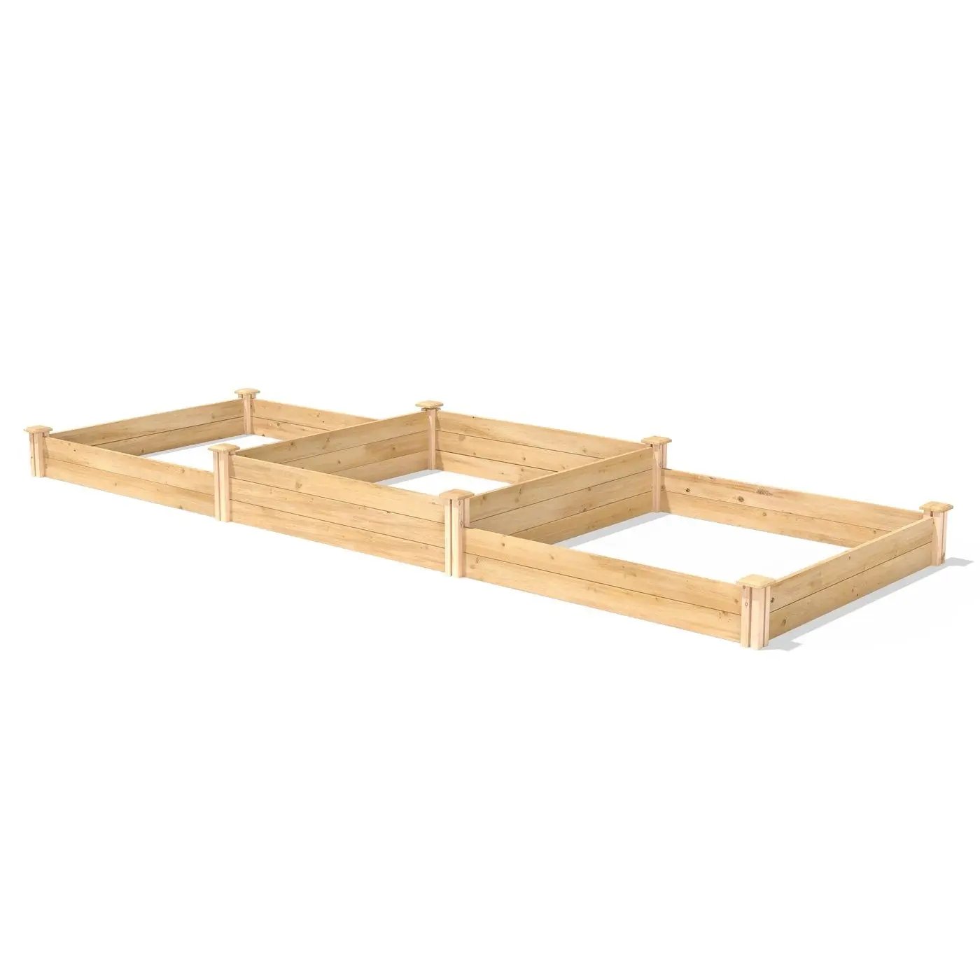 Farmhouse Cedar Wood Raised Garden Bed 4 ft x 12 ft - Made in USA by HomePacific