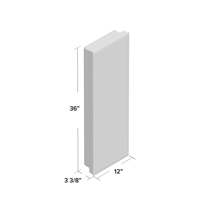 Narrow Bathroom Medicine Cabinet Frameless Mirror 12 x 36 inch by HomePacific
